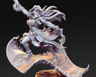 Fedeeya Egyptian Lady, Princess warrior, Pharaos Assassin 32mm Miniatures Role Playing Table top games, Fantasy,Dungeons and Dragons 5E