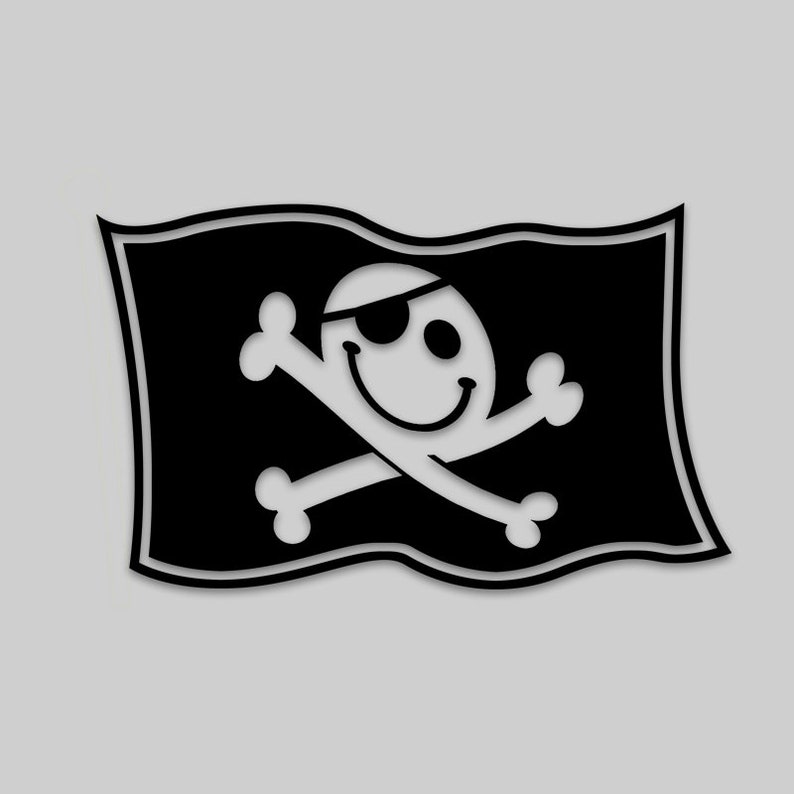Defcon Pirate Flag Hacker Vinyl Laptop Sticker multi Color Etsy
