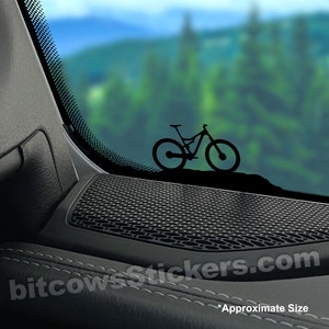 Mountain Bike Windshield on Hill Decal Sticker  Easter Egg (2 count)