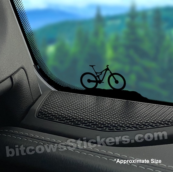 Mountainbike Windschutzscheibe am Hügel Sticker Sticker Osterei 2