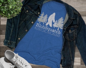 Blobsquatch Bigfoot Sasquatch camiseta triblend femenina