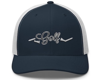 Gorra de golf estilo camionero: parte trasera de malla, ajuste ajustable