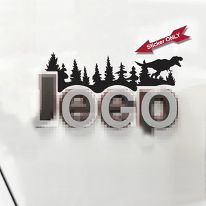 Adesivo in vinile Bigfoot/Sasquatch Trees sopra il logo SOLO JL