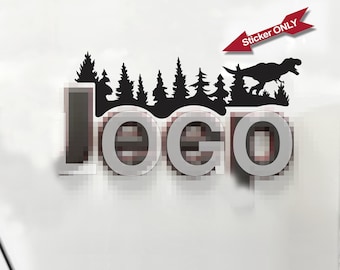 Bigfoot/Sasquatch Trees Vinyl Decal over logo JL ONLY