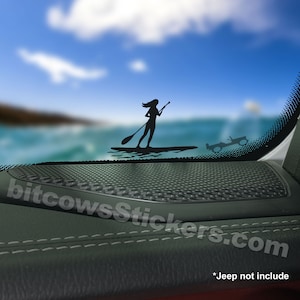 Paddleboard  Water Sport Vinyl Decal, Window Bumper Sticker