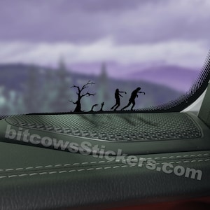 Zombie Windshield Decal 4x4 Big Walking Dead Zombie Sticker Easter Egg