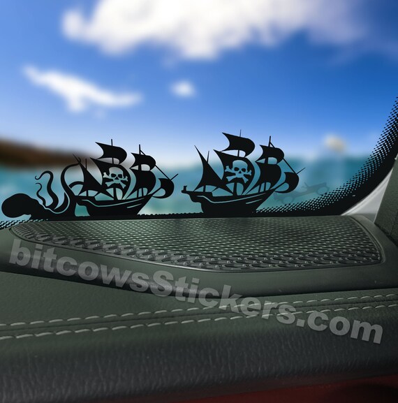 Pirate Ship Kraken Vinyl Decal Window Bumper Sticker Easter | Etsy