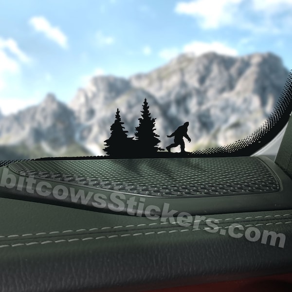 Calcomanía para parabrisas de Bigfoot, calcomanía para Wrangler, calcomanía de Big Foot, huevo de Pascua de Sasquatch