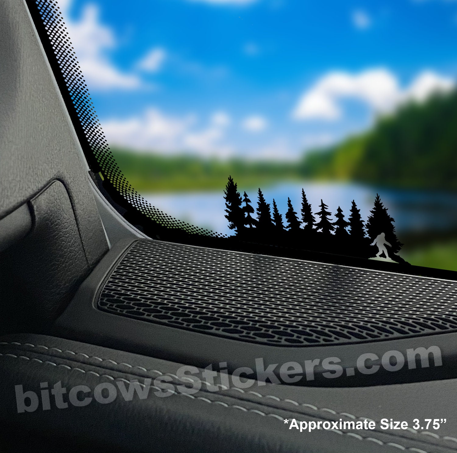 Forest of Pine Trees Vinyl Decal, Window Bumper Sticker  Easter Egg