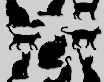 Cat Silhouette Stickers