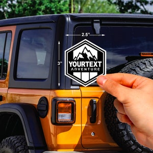 Customizable Overland SUV Adventure window sticker decal