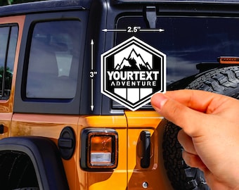 Customizable Overland SUV Adventure window sticker decal