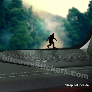 Bigfoot stroller, Sasquatch, Yeti, Walking Vinyl Decal, Window Bumper Sticker Easter Egg (2 count)
