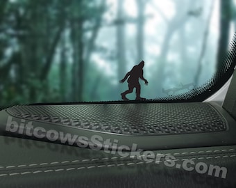 Bigfoot stroller, Sasquatch, Yeti, Walking Vinyl Decal, Window Bumper Sticker Easter Egg (2 count)