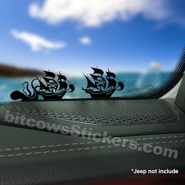 Pirate Ship Kraken Vinyl Decal, Window Bumper Sticker Easter Egg