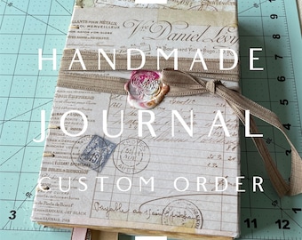 Custom Handmade Hardcover Journal, Bullet Journal, Junk Journal, Ornate Journal, Book of Shadow, Custom Travel Journal, Made for You