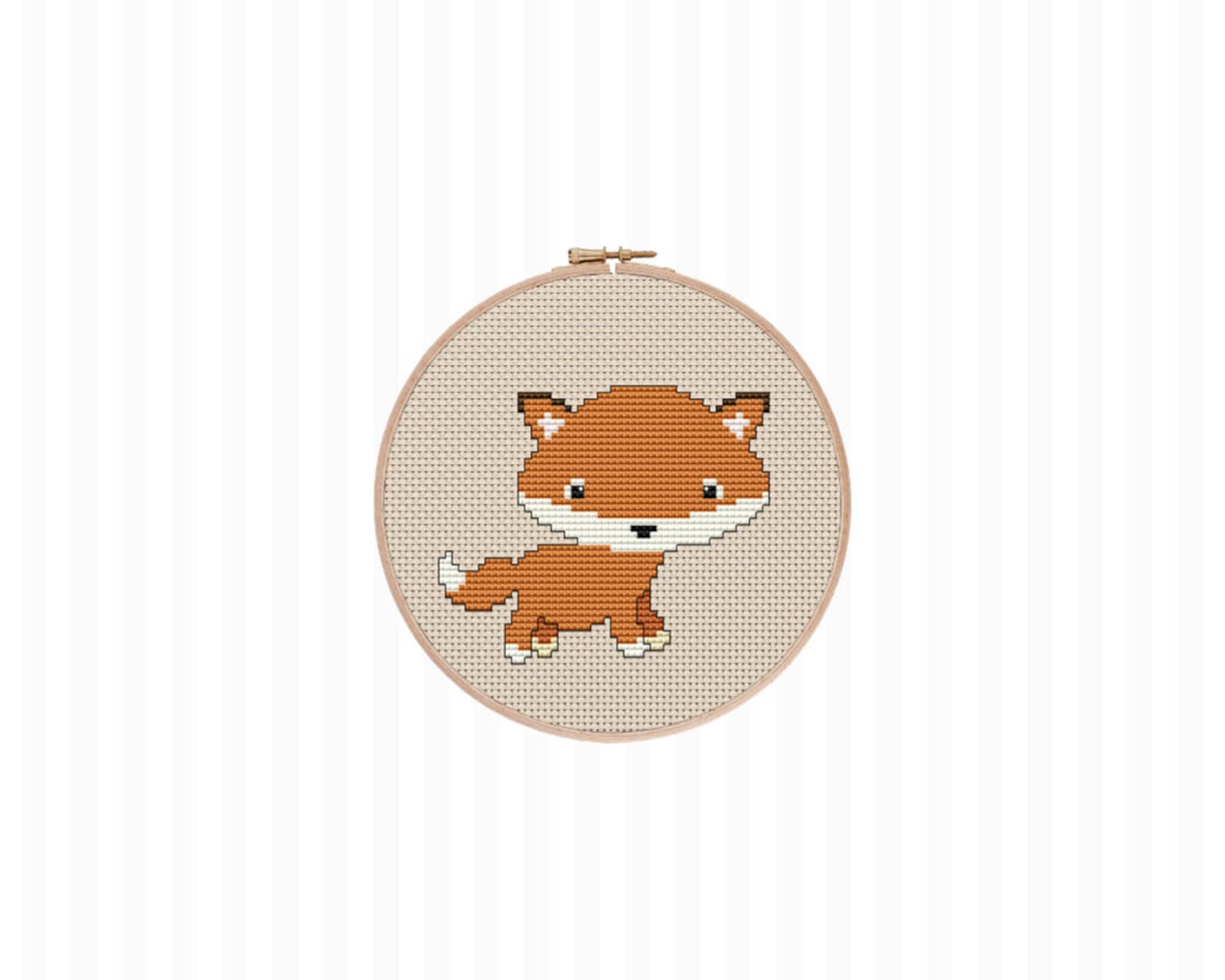 SET of TWO Fox Cross Stitch Patterns Beginner Cross Stitch Etsy