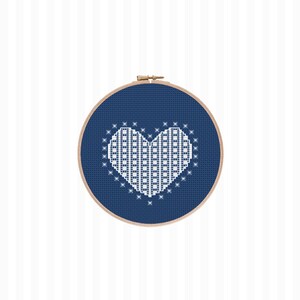 Lace Heart Cross Stitch Pattern, Valentine's Cross Stitch, Galentines Gift for Her, Valentines Decor, Quick Valentine's Gift, DIY Quick Gift image 7