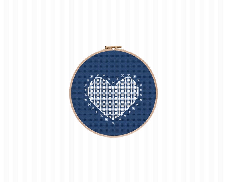 Lace Heart Cross Stitch Pattern, Valentine's Cross Stitch, Galentines Gift for Her, Valentines Decor, Quick Valentine's Gift, DIY Quick Gift image 7