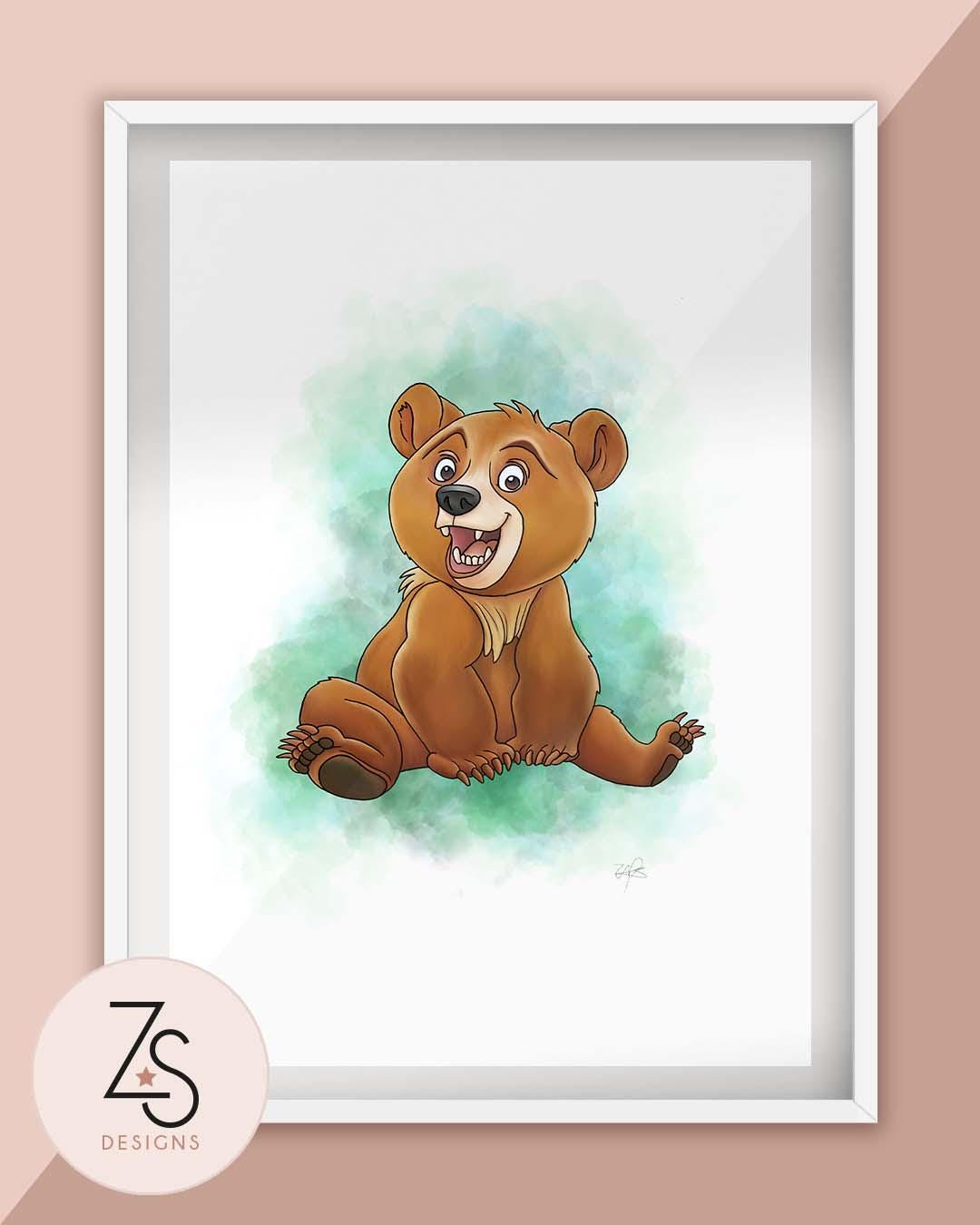 ディズニー ブラザーベア - コーダ - クマの子 イラストプリント - A5