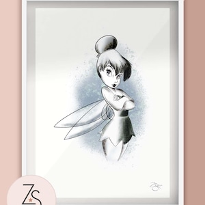 Tinkerbell Fairy Pixie Illustration Art Print