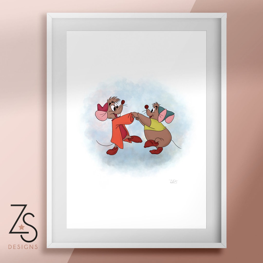 ネズミのシンデレラのイラスト - ガスとジャック・ジャックのダンス