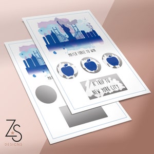 New York City NYC - Cartes à gratter amusantes pour les fêtes de fin d'année A6 « Scratch Card »