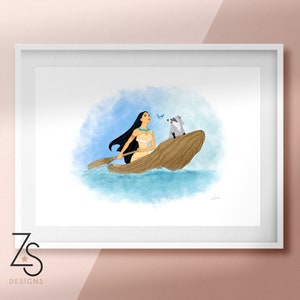 Disney Pocahantas - River Bend Illustration Print