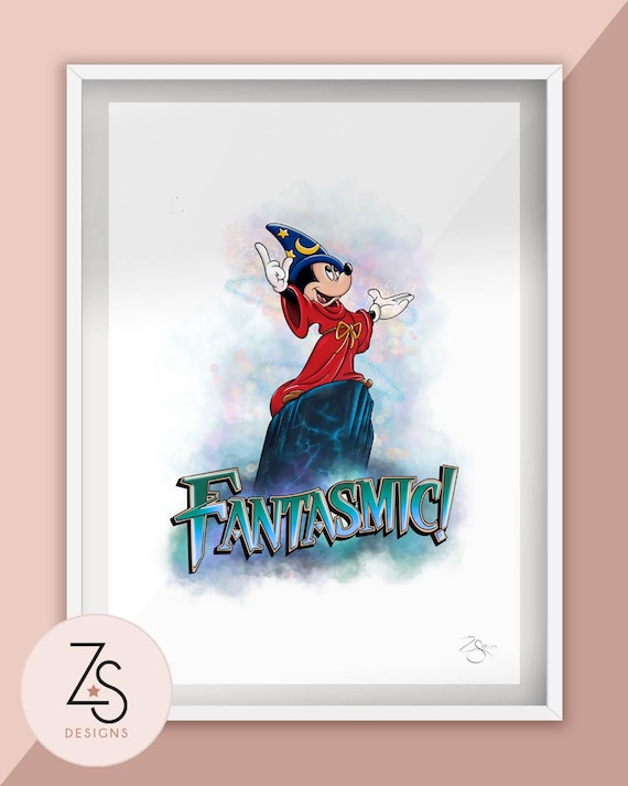 Fantasmic Mickey Mouse Fantasia Sorcerer - Illustration Art Print