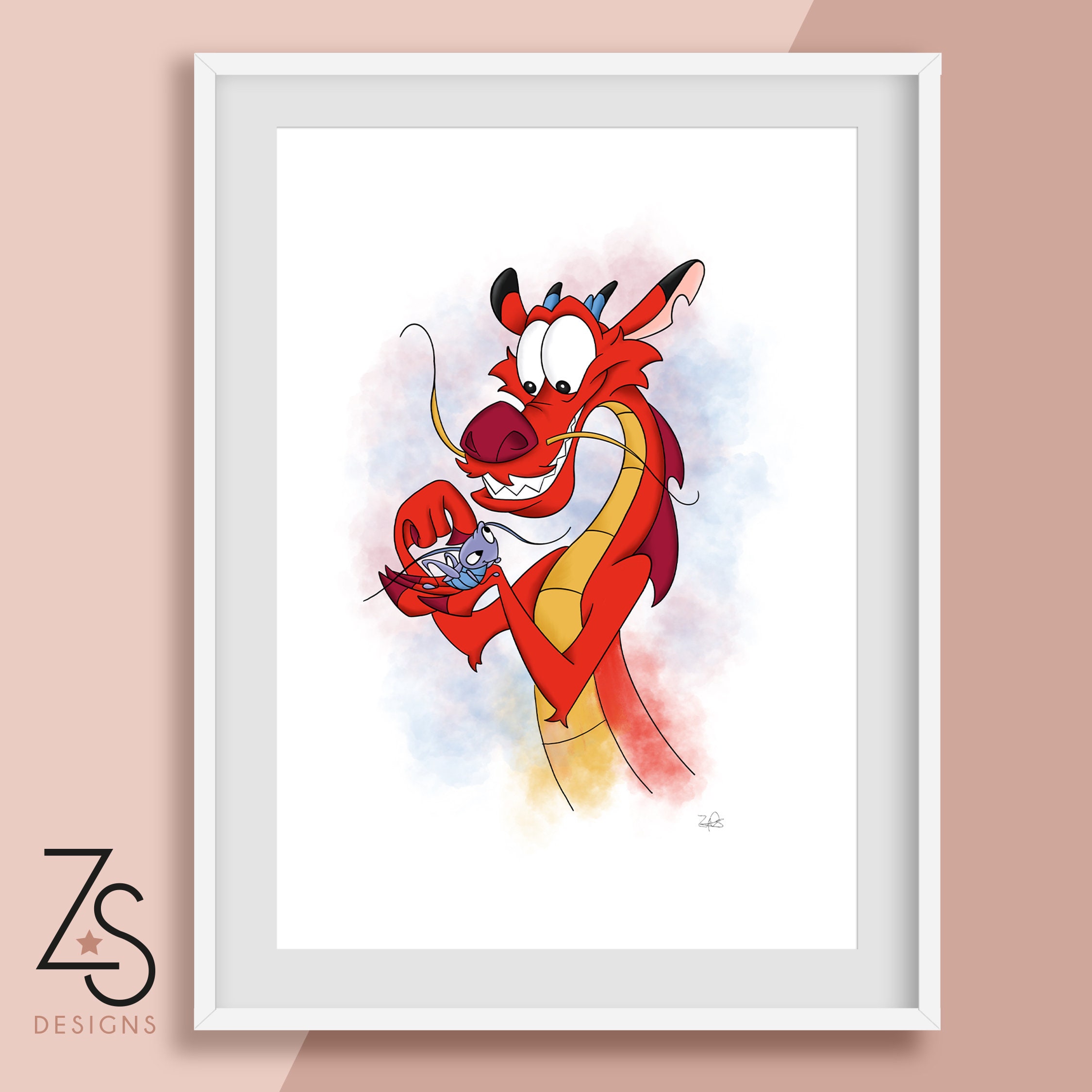 Disney Mulan Mushu Dragon Paint By Numbers - Paint By Numbers