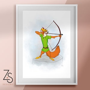 Robin Hood Fox Illustration Print