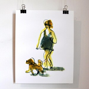 Hund-Wand-Dekor, Skizze Druck, Hund Wand Kunst, Digital Print, Haustier Poster Aquarell Skizze, Zimmer Dekor, Wand Kunst Druck, Buntstifte