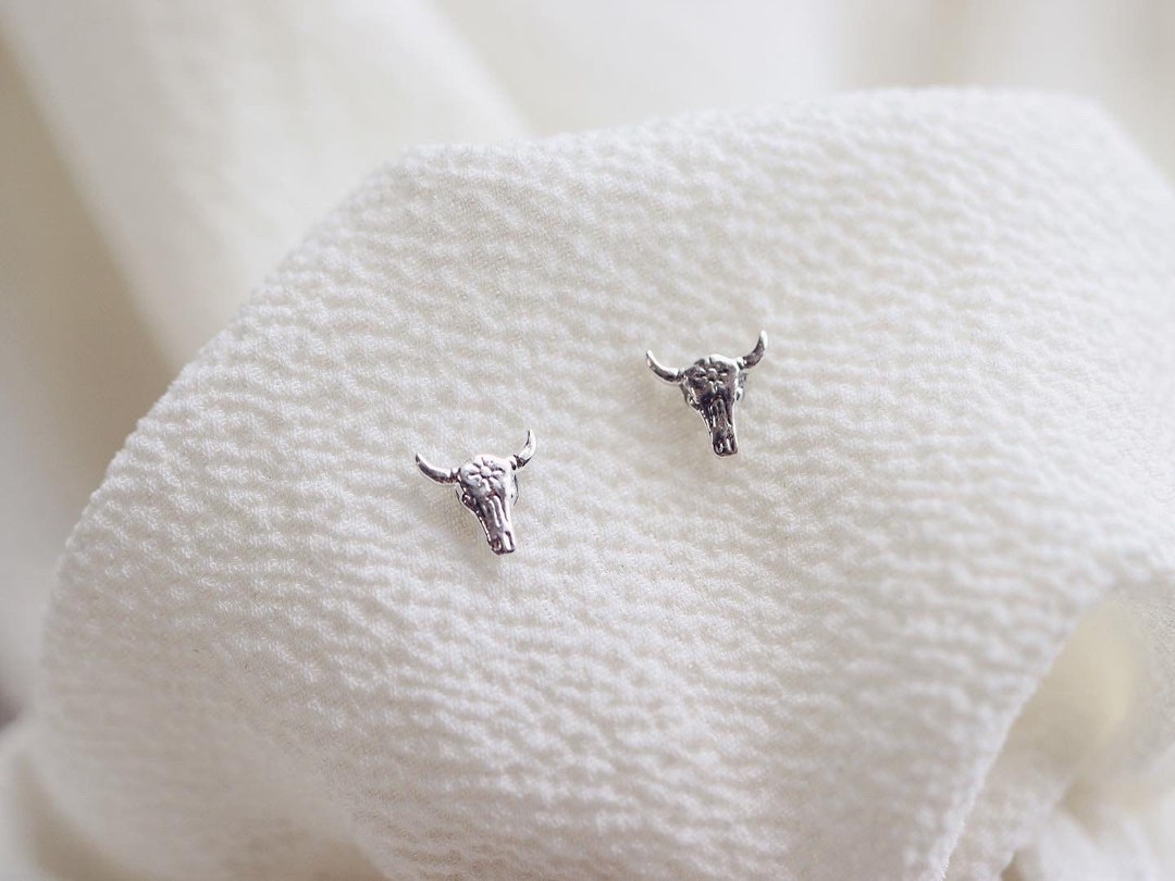 Cow Horn Drop Earrings main image 1