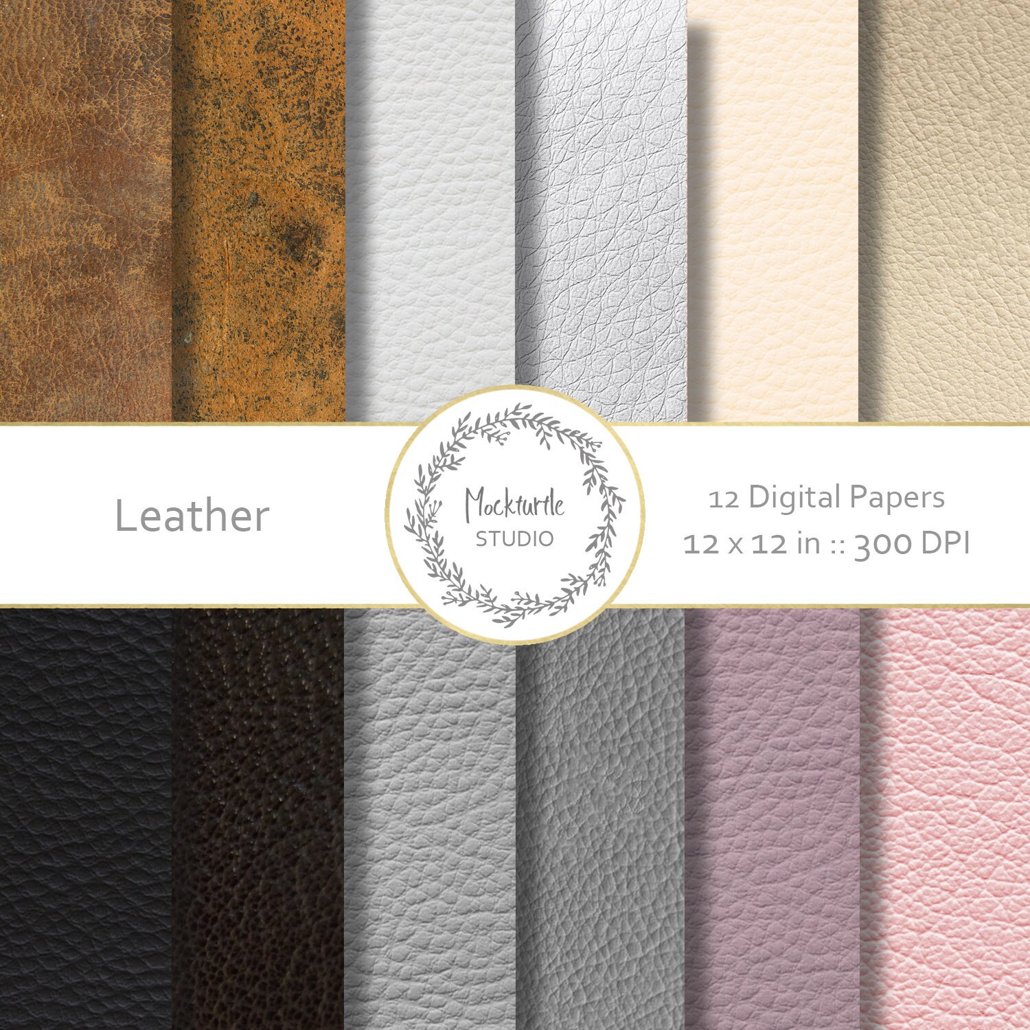 Leather digital paper Leather clipart Scrapbook paper | Etsy