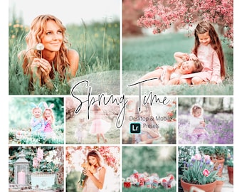 10 Spring Time Lightroom Presets | Desktop & Mobile Lightroom | Professional Spring Preset | Bright | Pastel Presets | Blogger Instagram