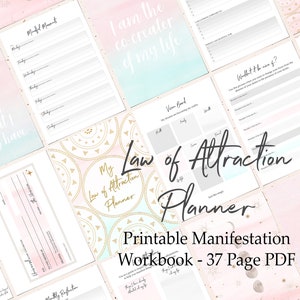 Law of Attraction Planner | Manifestation Planner | Law of Attraction Journal | Manifestation Journal | Mindfulness Journal | Affirmations