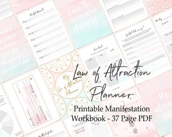 Law of Attraction Planner | Manifestation Journal | Mindfulness Journal | Affirmations | Digital Download