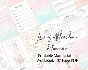 Law of Attraction Planner | Manifestation Planner | Law of Attraction Journal | Manifestation Journal | Mindfulness Journal | Affirmations