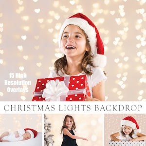 Christmas Lights -  Photography Backdrop - 15 Bokeh Lights Digital Backdrop - Photoshop Digital Background