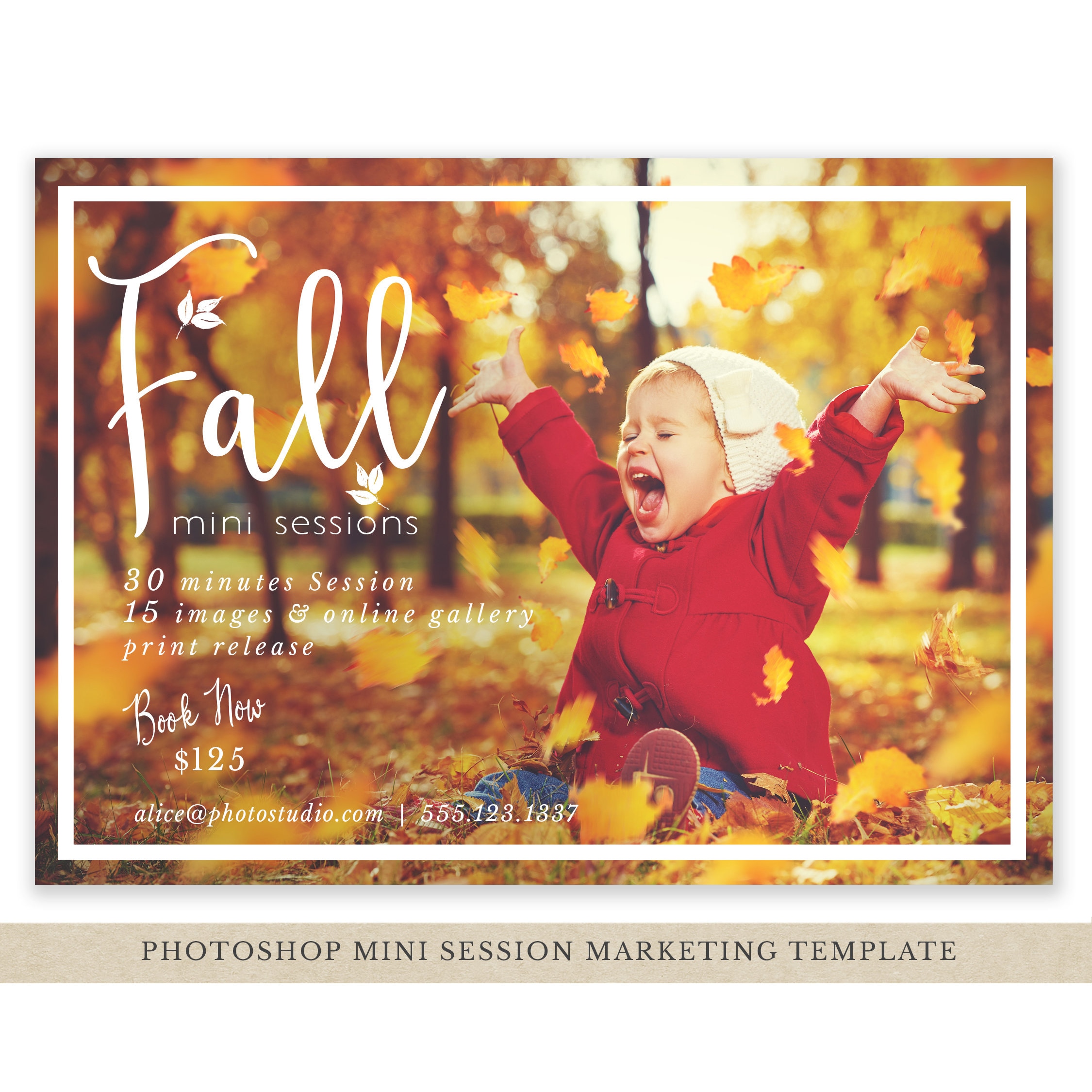 Autumn Mini Session Template - Photography Marketing - Fall Minis ...