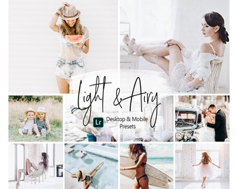 10 Light and Airy Lightroom Presets | Desktop & Mobile Lightroom | Professional Summer Preset | Clean and Bright Presets | Blogger Instagram