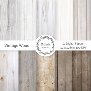 Vintage Wood digital paper - Wood clipart - Scrapbook paper - Wood Digital Paper - Rustic Wood Texture Digital Paper - Commercial use