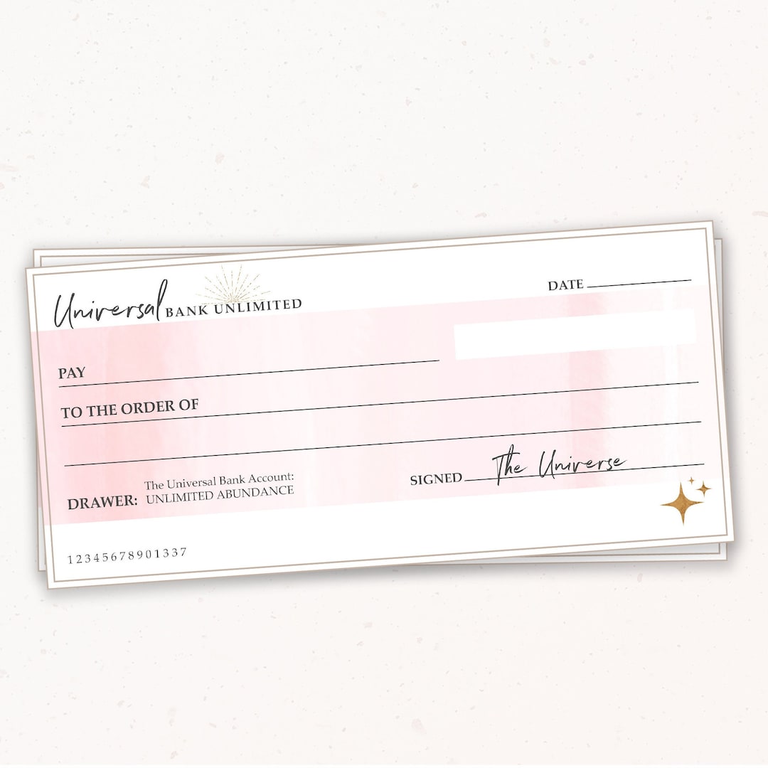 Law of Attraction Check | Law of Attraction Cheque | Manifestation ...
