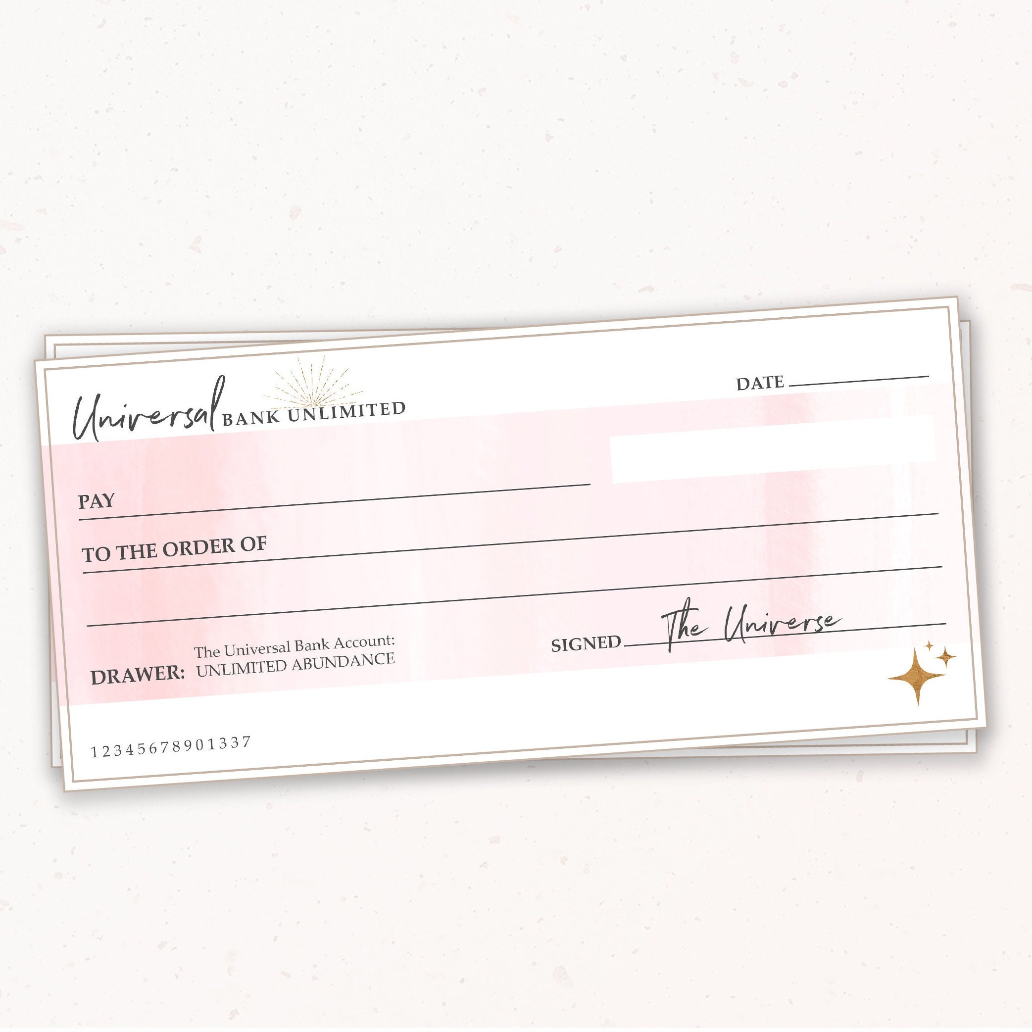 Law of Attraction Check | Law of Attraction Cheque | Manifestation Check | Manifestation Cheque | Prosperity | Instant Download | Printable