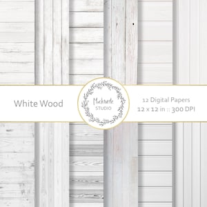 White Wood digital paper, White Wood texture, Scrapbook paper, White Wood Digital Paper, Rustic Wood Digital Paper, White Wood