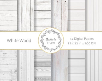 White Wood digital paper, White Wood texture, Scrapbook paper, White Wood Digital Paper, Rustic Wood Digital Paper, White Wood