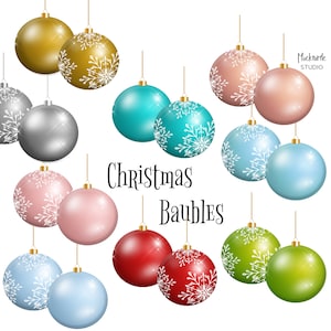 クリスマス オーナメント クリップ アート - 21 枚の画像、300 dpi、PNG ファイル - クリスマス オーナメント クリップ アート - クリスマス クリップ アート - 即時ダウンロード