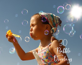 Bubble Overlays | Bubble Bokeh Overlays | Realistic Bubble Photo | Light Leak | 30 Soap Bubble Photoshop Overlays | Digital Light Effect