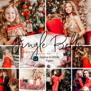 10 Jingle Bells Christmas Lightroom Presets | Desktop & Mobile Lightroom | Professional Holiday Preset, Christmas Presets, Blogger Instagram