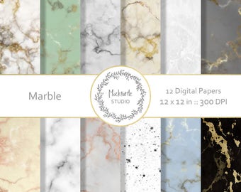 Real Marble digital paper - Marble clipart - Marble Scrapbook paper - Marble Texture - Commercial use